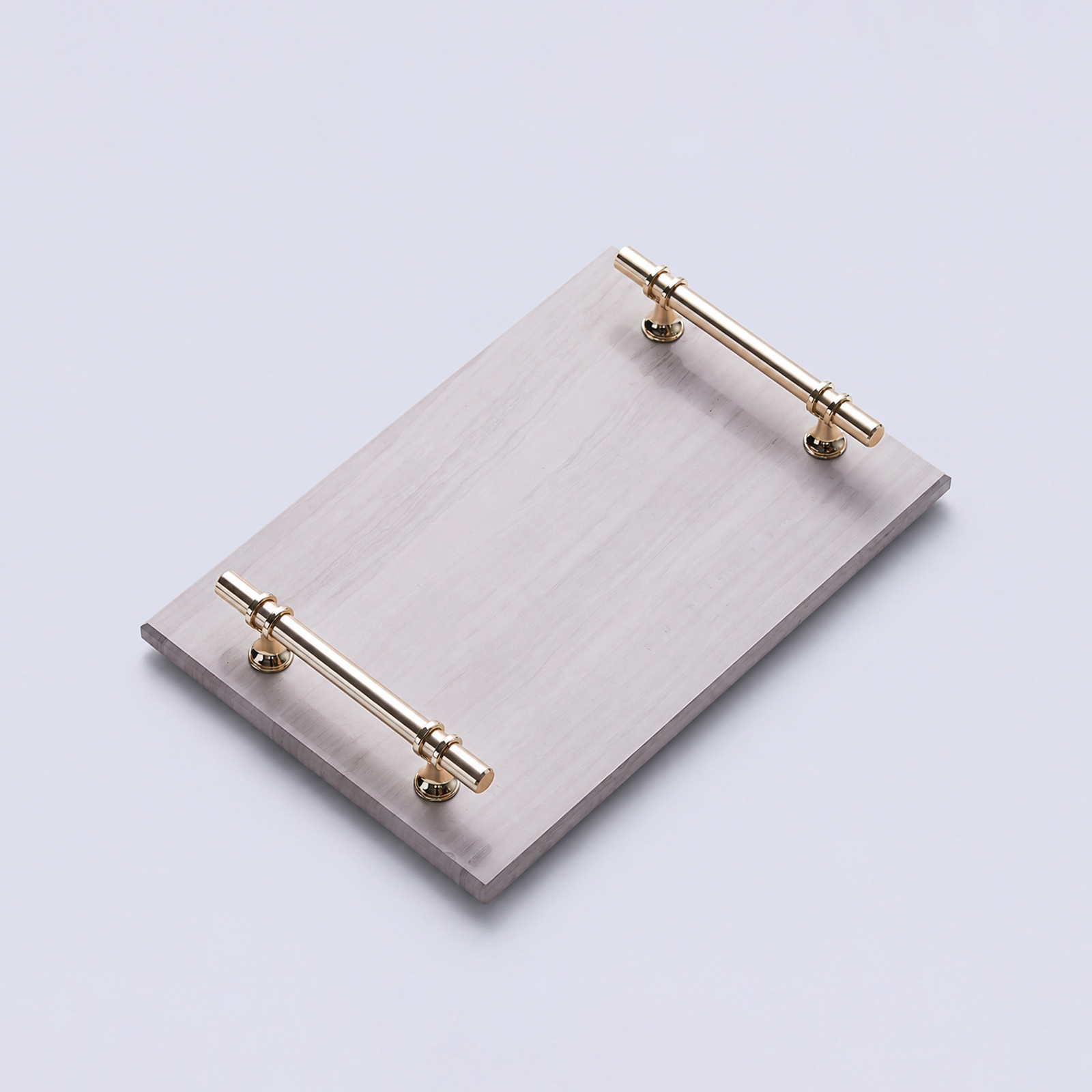 Luxury Marble Serving Tray with Brass Handles | Vanity Tray | Kitchen Organizer | Coffee Table Display | Restaurant Serving Tray